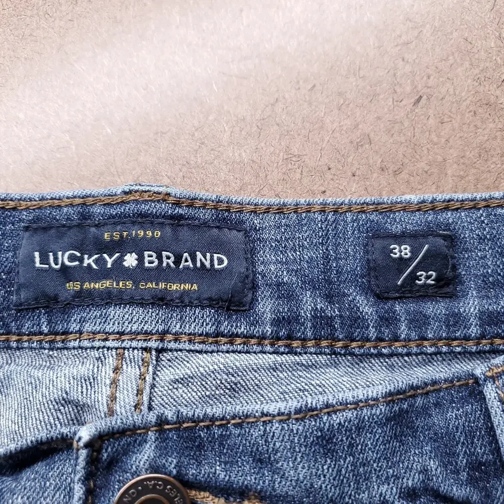 Lucky Brand 221 Straight Jeans Men 38 Blue Stretch Y2K Denim Classic Casual